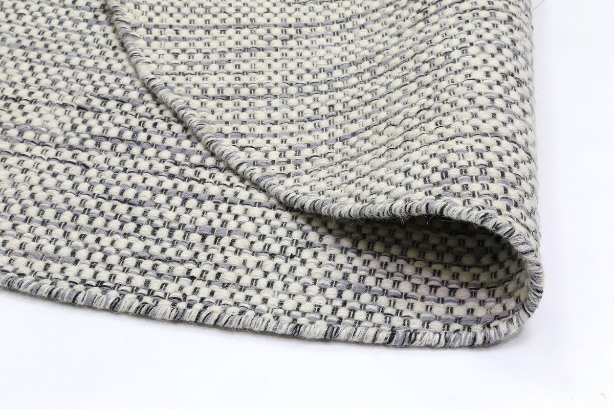 Grey Camouflage Print Round Rug