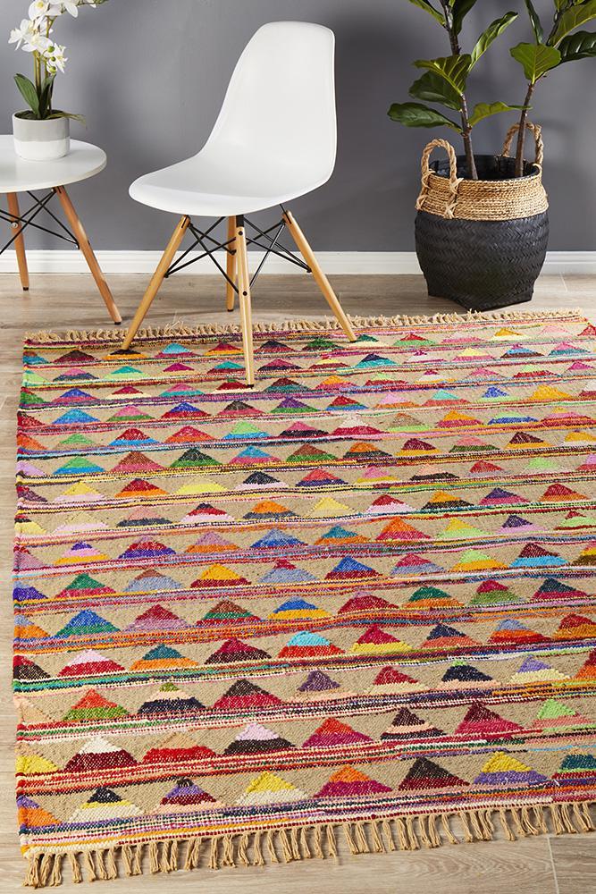 Larnia Multi Jute Cotton Flatweave Rug