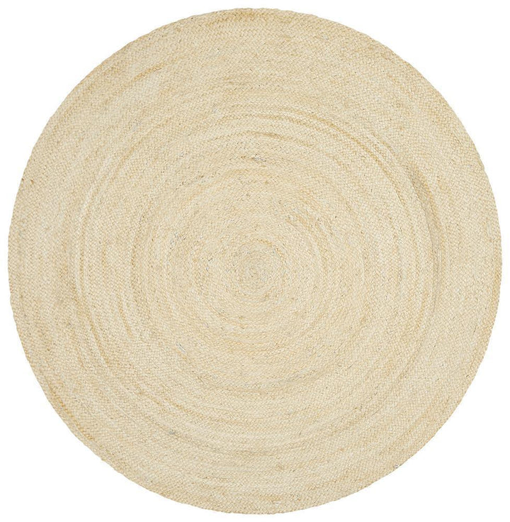 Larnia Contemporary Handmade Round Bleach Rug