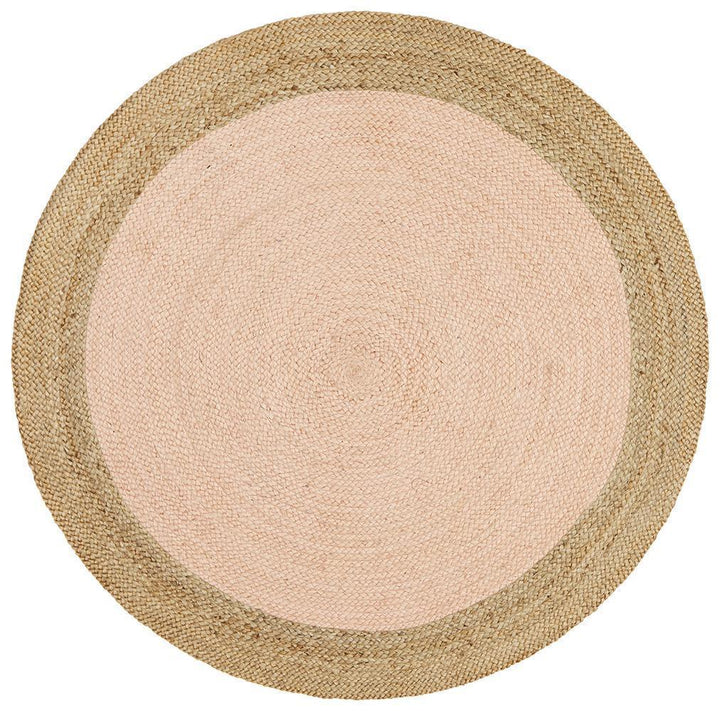 Larnia Contemporary Handmade Round Pink Rug