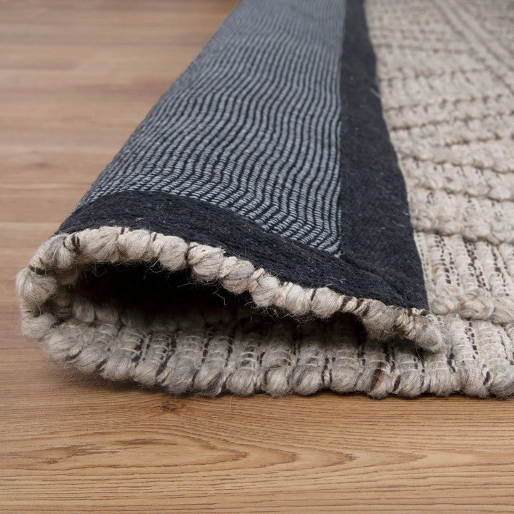 Tribeca Ash Flat Weave Wool-Blend Rug