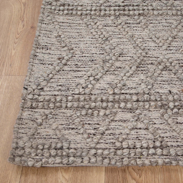 Tribeca Ash Flat Weave Wool-Blend Rug