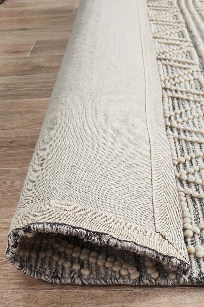 Hudson Silver Hand Woven Tribal Rug