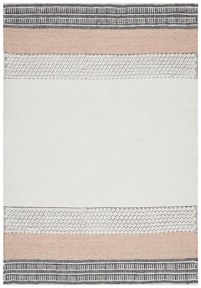 Hudson Peach Flat Woven Floor Rug