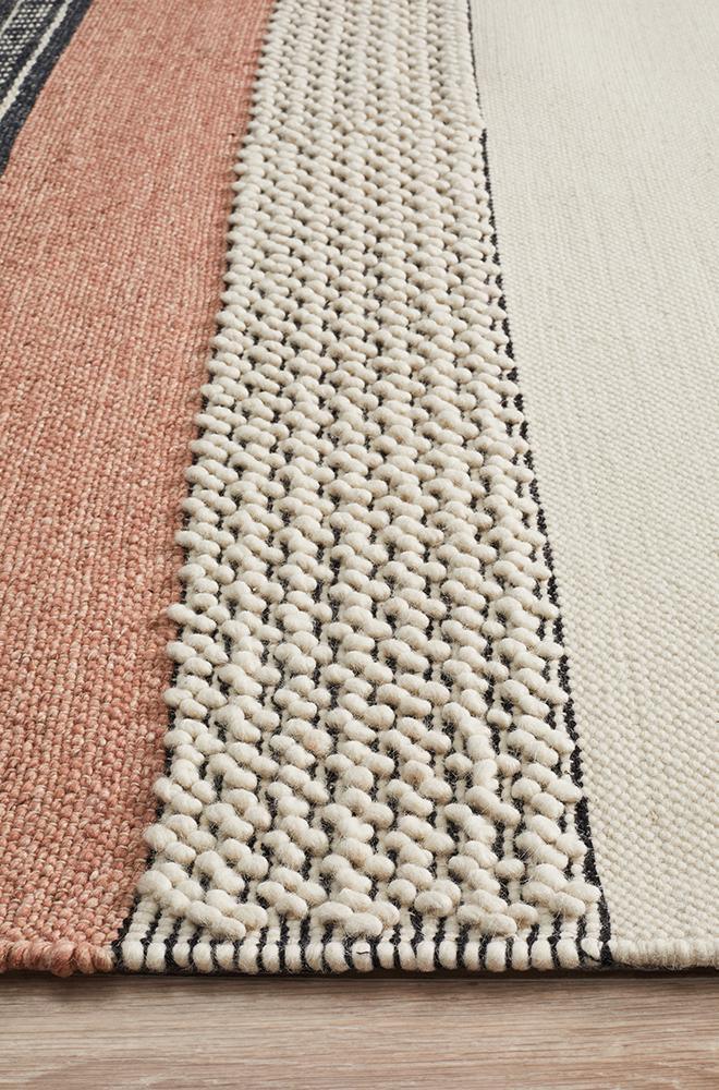 Hudson Peach Flat Woven Floor Rug