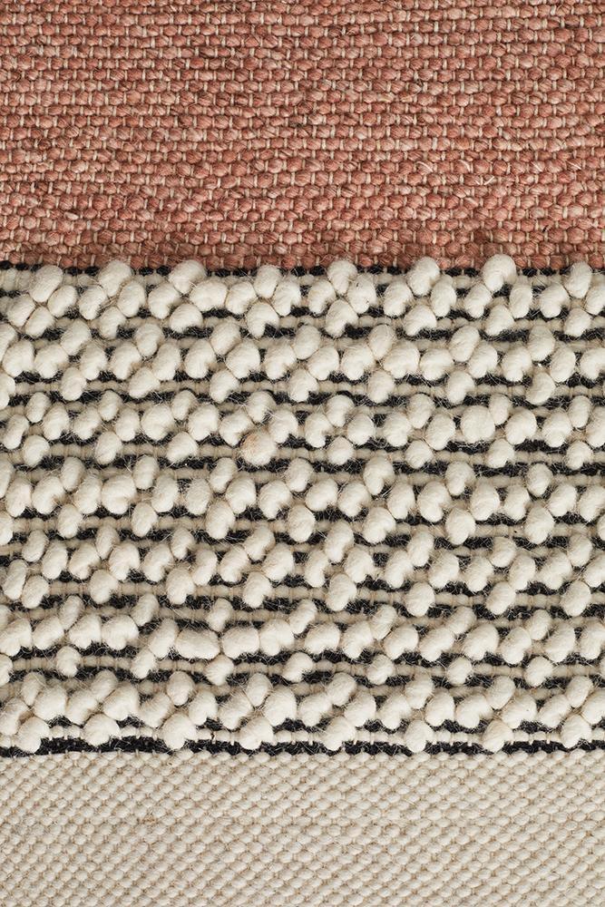 Hudson Peach Flat Woven Floor Rug