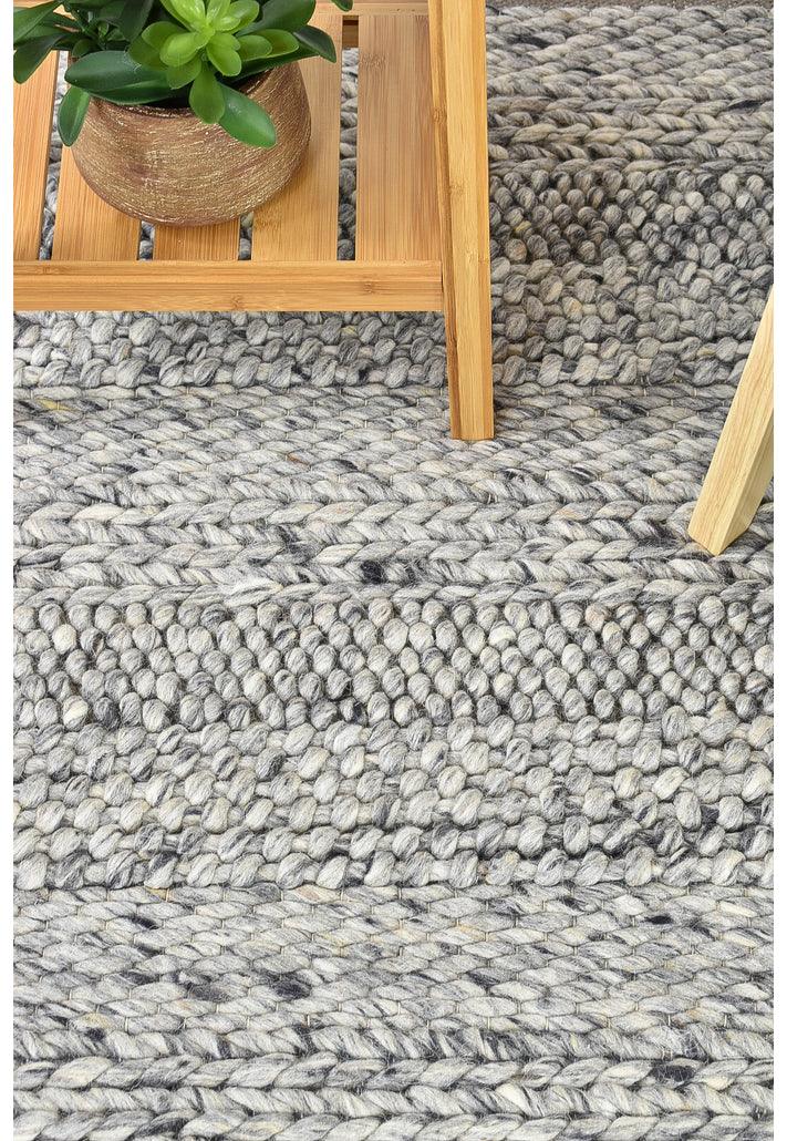 Malanda Grey Pure Quality Wool Rug