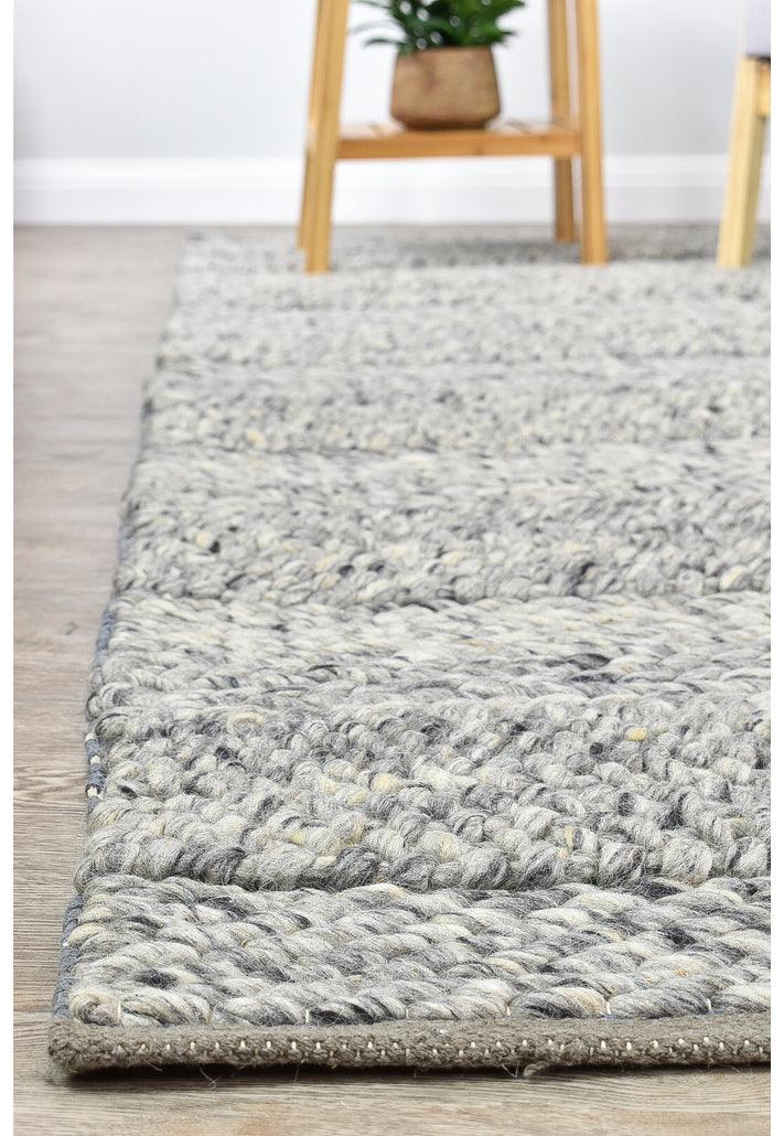 Malanda Grey Pure Quality Wool Rug