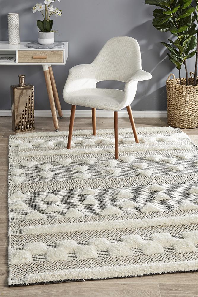 Knots Paradox Rhythm Flow Ivory Rug