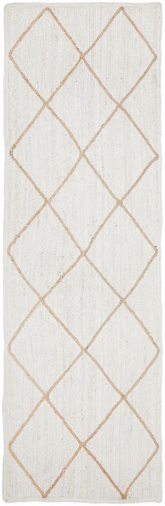 Knots Noosa White Hampton Style Quality Jute Floor rug