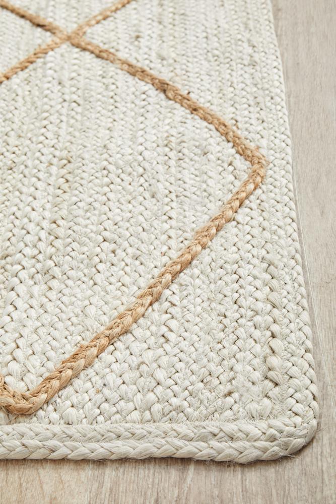 Knots Noosa Tribal White Runner Rug