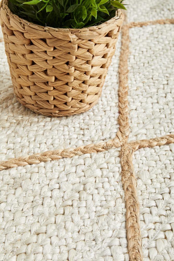 Knots Noosa Tribal White Runner Rug