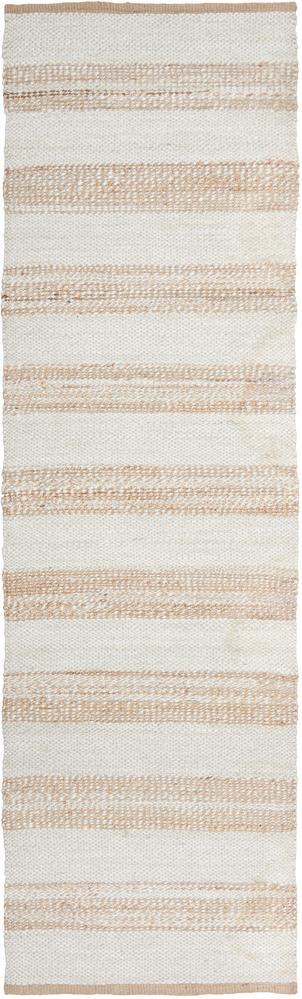 Knots Noosa Natural White Striped Floor Rug