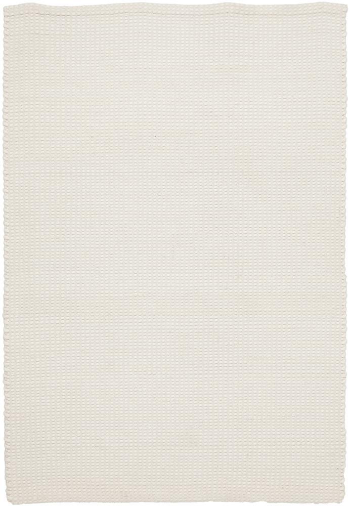 White Felted Wool Floor Rug