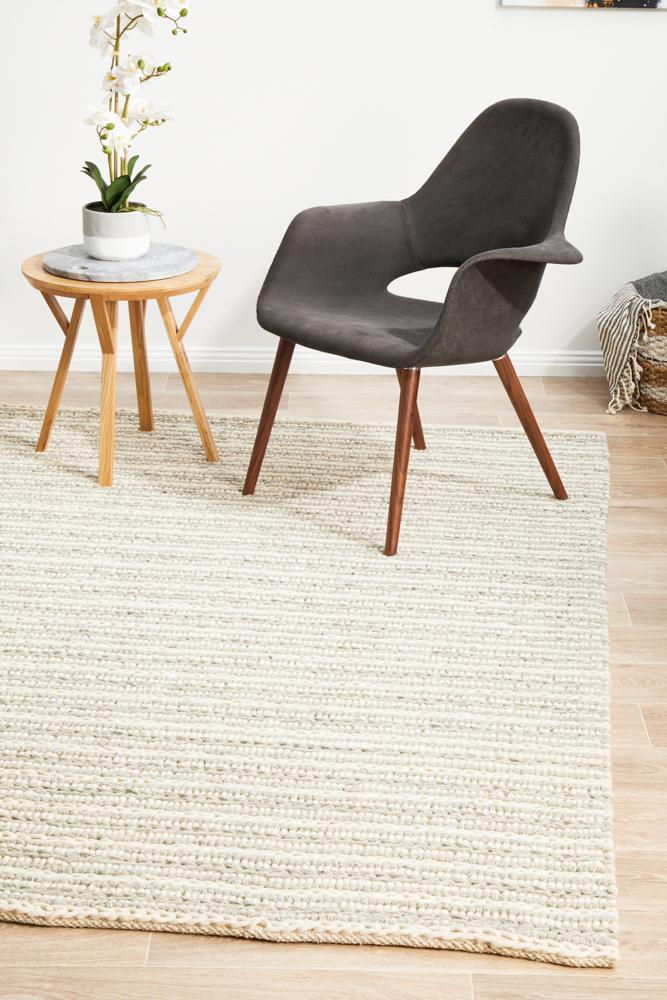 Textured Grey Floor Rug