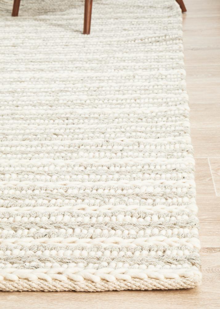 Textured Grey Floor Rug