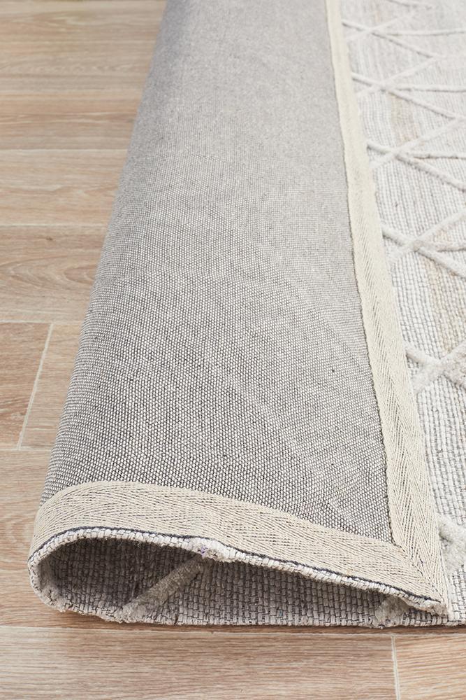 Knots Marble Winter Grey Brush Modern Rug