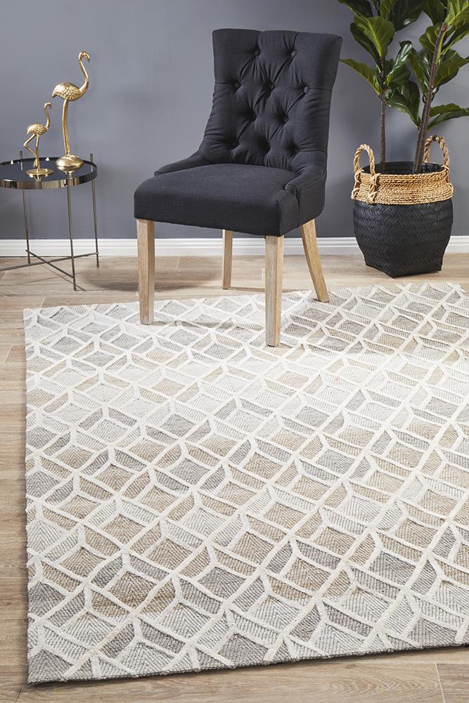 Knots Marble Winter Sand Hills Modern Rug