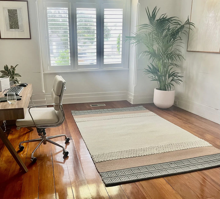 Hudson Peach Flat Woven Floor Rug