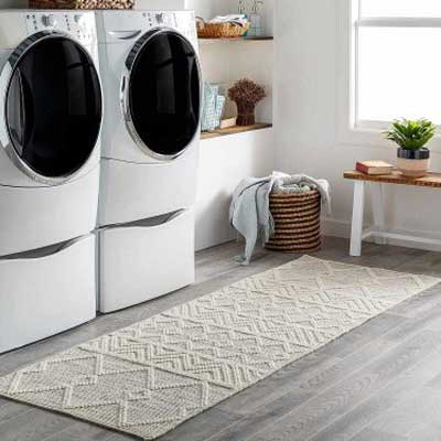 Loop Silver Quality Wool Floor rug