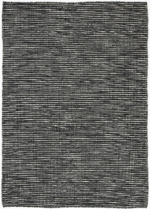 Black White Reversible Wool Rug