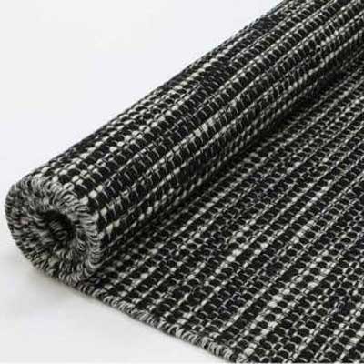 Black White Reversible Wool Rug