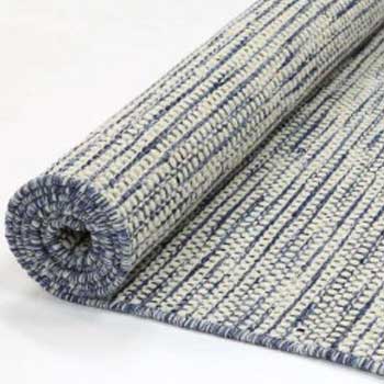 Blue Reversible Wool Rug