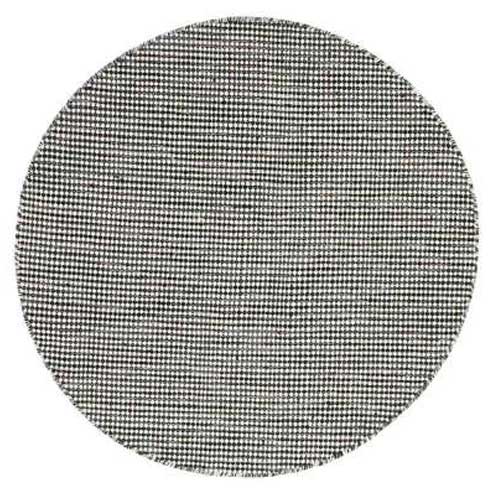 Charcoal Grey Reversible Wool Round Rug