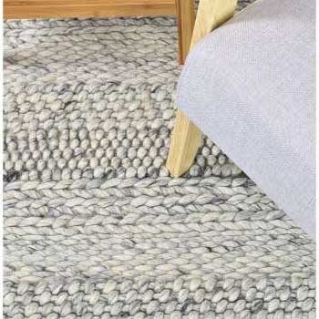 Knots Malanda Ivory Pure Wool Quality Floor rug