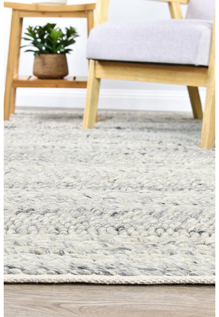 Knots Malanda Ivory Pure Wool Quality Floor rug