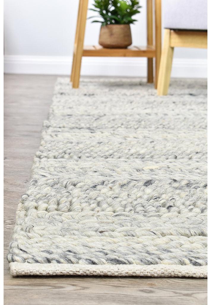 Knots Malanda Ivory Pure Wool Quality Floor rug