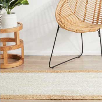 Knots Noosa White Natural Runner Rug