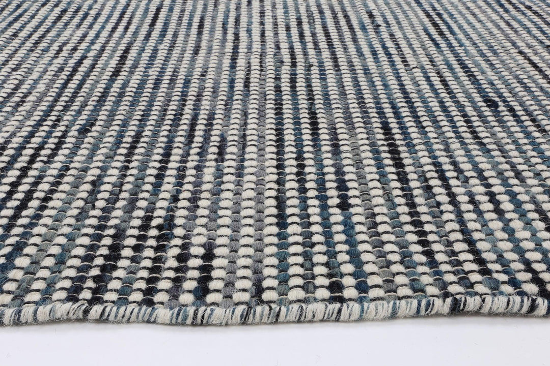 Teal Blue Reversible Wool Rug