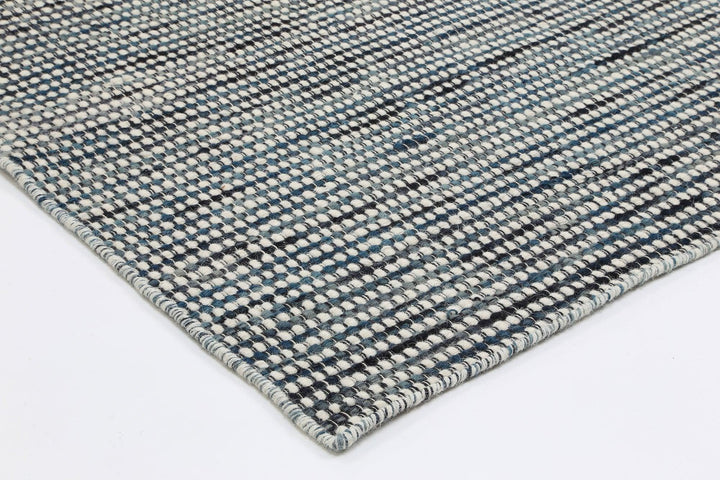 Teal Blue Reversible Wool Rug