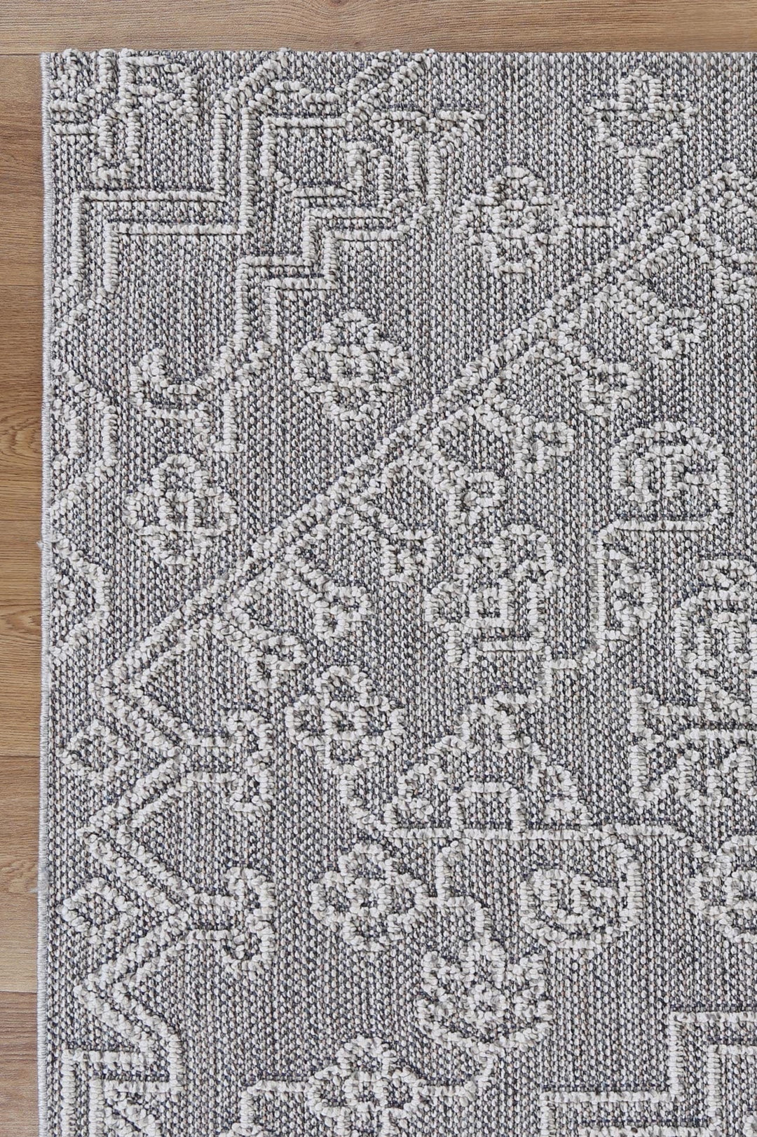 Knots Bule Ash Tribal Flatweave Rug