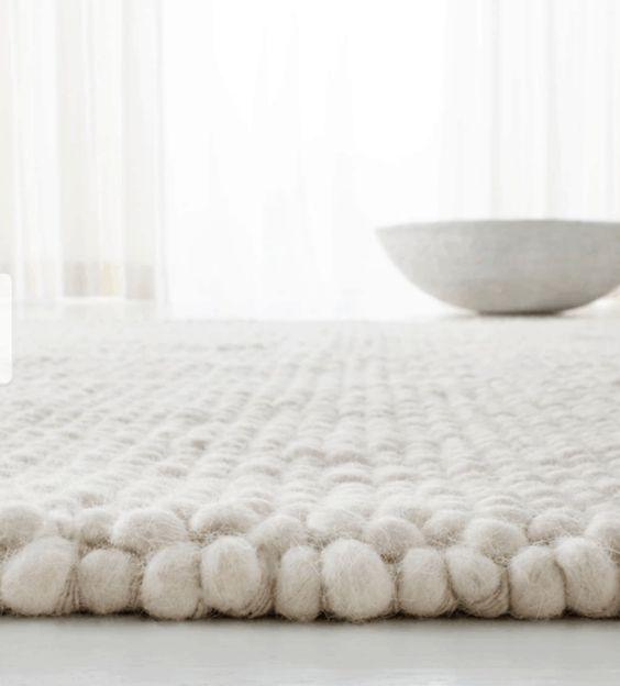 Knots Pebble Hand Woven 80% Wool And 20% Cotton Rug - Ivory