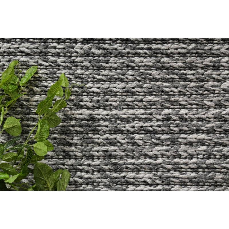 Alina Braided Charcoal Floor Rug