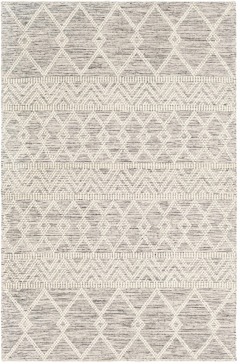 Loop Silver Quality Wool Floor rug