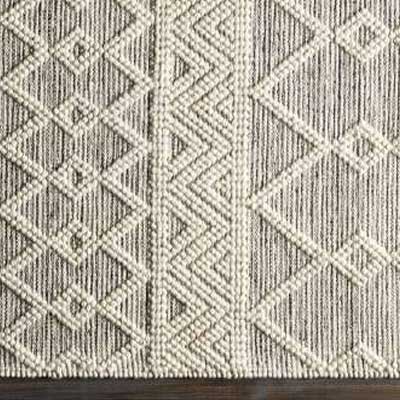 Loop Silver Quality Wool Floor rug