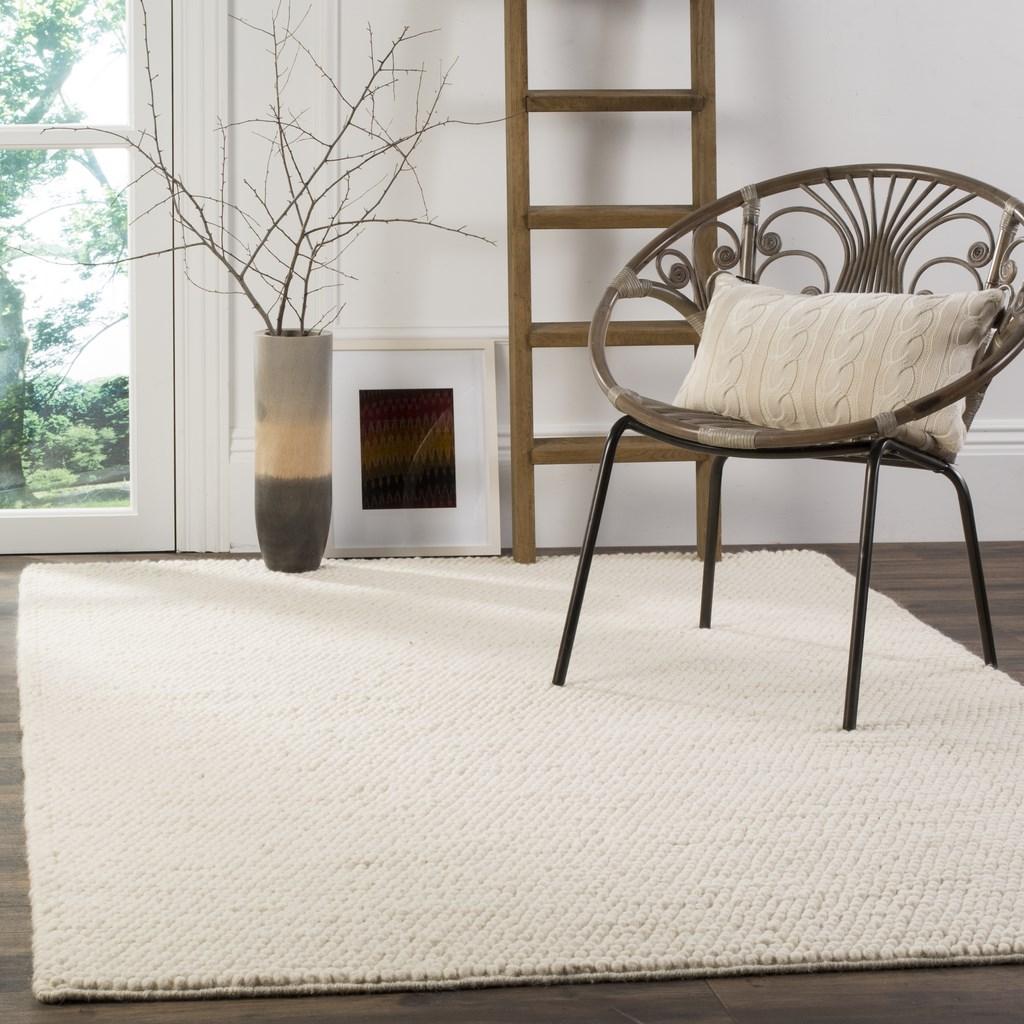 Knots Pebble Hand Woven 80% Wool And 20% Cotton Rug - Ivory