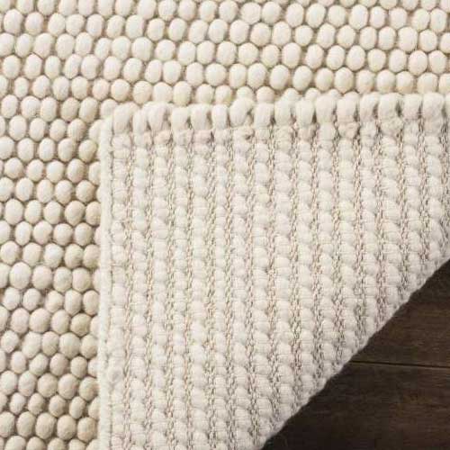 Knots Pebble Hand Woven 80% Wool And 20% Cotton Rug - Ivory